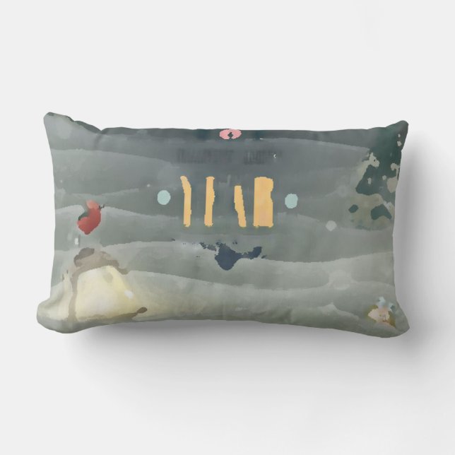 Merry Christmas_bird _throw pillow Kussen (Voorkant)