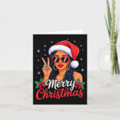 Merry Christmas Black African Girl American Melani Kaart (Voorkant)