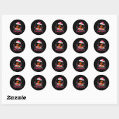 Merry Christmas Black Afro African American Girl S Ronde Sticker (Vel)