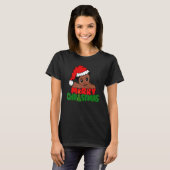 Merry Christmas Black Boy Afro Boy African America T-shirt (Voorkant volledig)