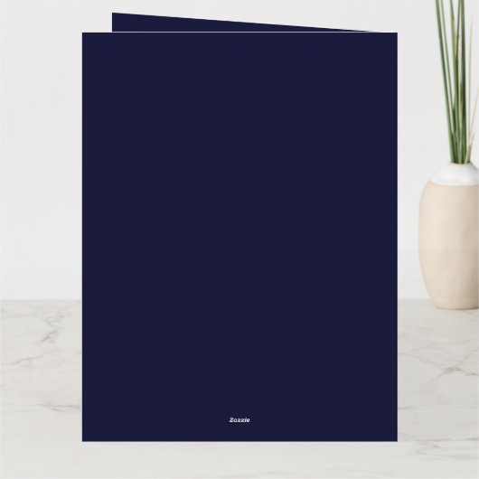 Merry Christmas Black Rock Blue Classical Unique Kaart (Achterkant)