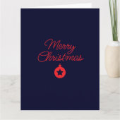 Merry Christmas Black Rock Blue Classical Unique Kaart (Voorkant)