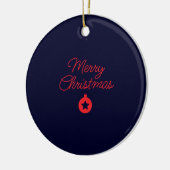 Merry Christmas Black Rock Blue Classical Unique Keramisch Ornament (Links)