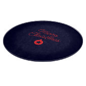 Merry Christmas Black Rock Blue Classical Unique Snijplank (Hoek)