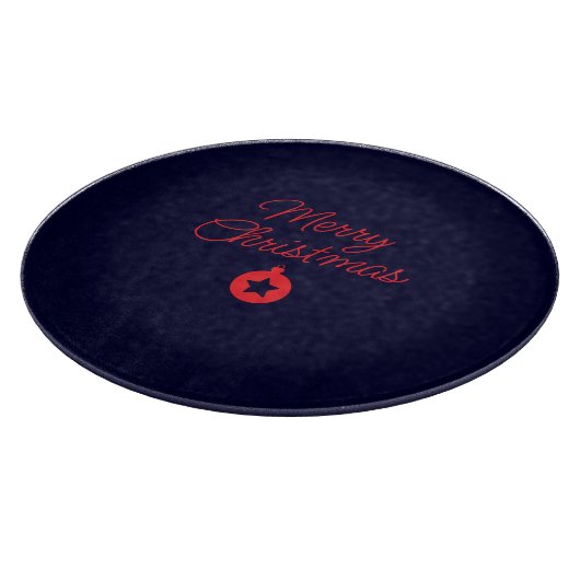 Merry Christmas Black Rock Blue Classical Unique Snijplank (Hoek)