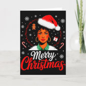Merry Christmas Black Women African American Xmas  Kaart (Voorkant)