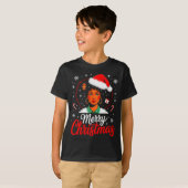 Merry Christmas Black Women African American Xmas  T-shirt (Voorkant volledig)