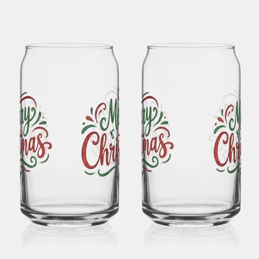 Merry Christmas  Blikvorm Glas (Rechts)