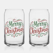 Merry Christmas  Blikvorm Glas (Achterkant)