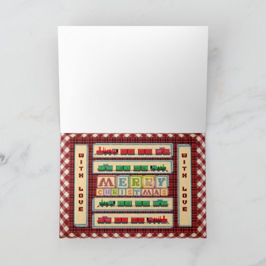 Merry Christmas Block Party Custom Christmas Kaart (Binnen)