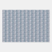 Merry Christmas Blue Denim Jeans Patroon Inpakpapier Vel (Voorkant 2)