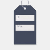 Merry Christmas Blue & Gold Diamond Gift Labels Cadeaulabel (Achterkant)