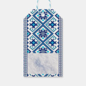 MERRY CHRISTMAS Blue KNIT-Labels personaliseren Cadeaulabel (Achterkant)