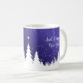  Merry Christmas Blue Mug Koffiemok (Voorkant rechts)