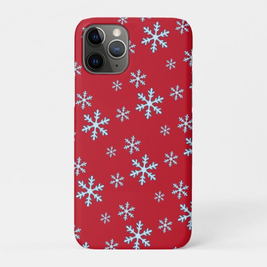 Merry Christmas Blue Snowflake Holiday Winter Case-Mate iPhone Case (Achterkant)
