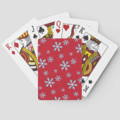 Merry Christmas Blue Snowflake Holiday Winter Pokerkaarten (Achterkant)