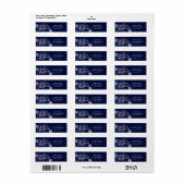 MERRY CHRISTMAS Blue Snowflakes Adresetiketten Etiket (Full Sheet)