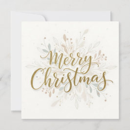 Merry Christmas Boho Script Feestdagenkaart