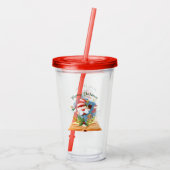 Merry Christmas Booklovers Santa Fun Festive Acryl Drinkbeker (Achterkant)