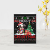 Merry Christmas Boston Terrier Hondenliefhebbers U Kaart (Gele Bloem)