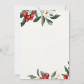 Merry Christmas Botanical Holiday 3 photo Feestdagenkaart (Achterkant)