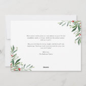 Merry Christmas botanical moving announcement card Feestdagenkaart (Achterkant)