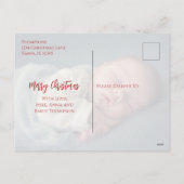 Merry Christmas Botanical Winter Holiday Wreath Feestdagenkaart (Achterkant)