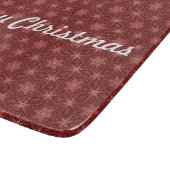 Merry Christmas Bourgondië Country Star Pattern Snijplank (Hoek)