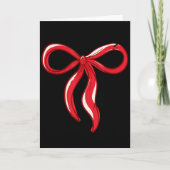 Merry Christmas Bow Red Santa Xmas Coquette Aesthe Kaart (Voorkant)