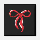 Merry Christmas Bow Red Santa Xmas Coquette Aesthe Magneet (Voorkant)