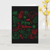 Merry Christmas Bow Santa Xmas Coquette Aesthetic  Kaart (Gele Bloem)