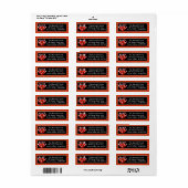 Merry Christmas Bowling  Etiket (Full Sheet)