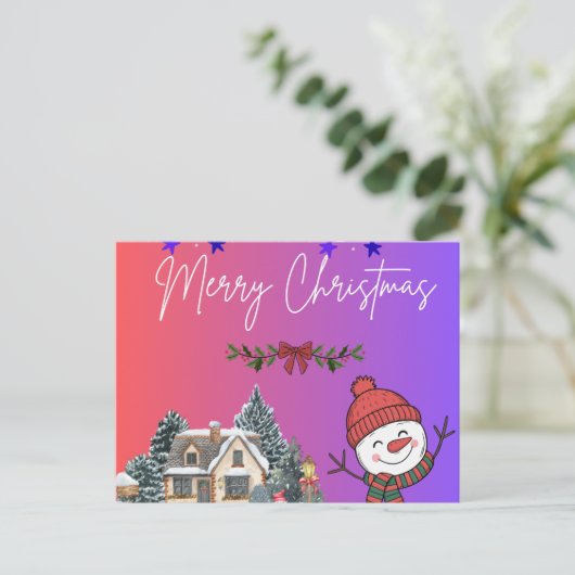 Merry Christmas  Briefkaart (Staand voorkant)