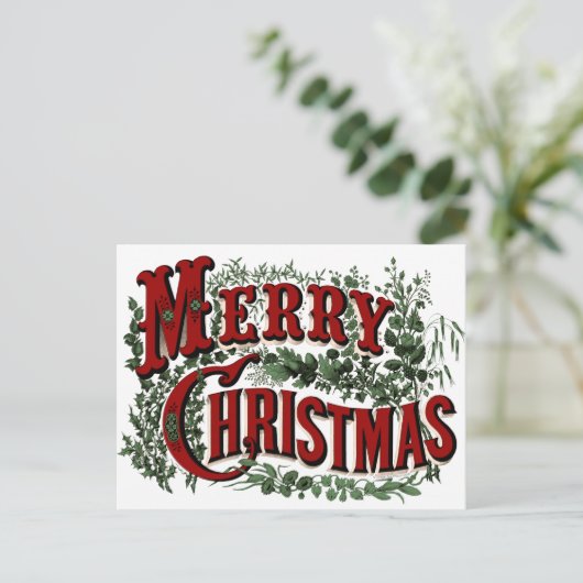 Merry Christmas Briefkaart (Staand voorkant)