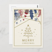 MERRY CHRISTMAS | Briefkaart wintervakantie (Voorkant / Achterkant)