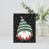 MERRY CHRISTMAS | Briefkaart wintervakantie Gnome (Staand voorkant)