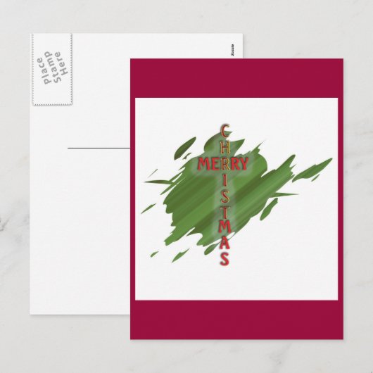 Merry CHRISTmas Briefkaarten (Voorkant / Achterkant)