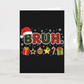 Merry Christmas Bruh Bro Meme Teens Boys Mens Kids Kaart (Voorkant)