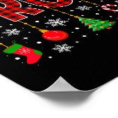 Merry Christmas Bruh Buffalo Plaid Retro Xmas Men  Poster (Hoek)