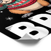Merry Christmas Bruh Capybara Dabbing Santa Hat Xm Poster (Hoek)