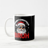 Merry Christmas Bruh Funny Santa Claus Retro Manne Koffiemok (Links)