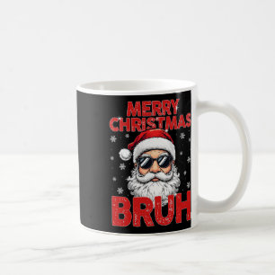 Merry Christmas Bruh Funny Santa Claus Retro Manne Koffiemok