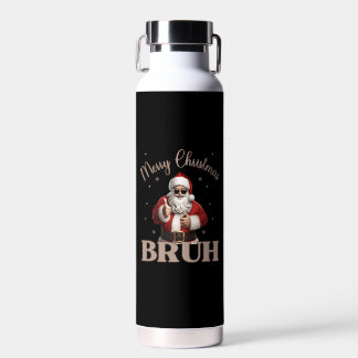 Merry Christmas BRUH Grappig ontwerp Waterfles