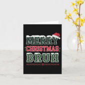 Merry Christmas Bruh Meme Grappig Gezegde voor Bro Kaart (Gele Bloem)
