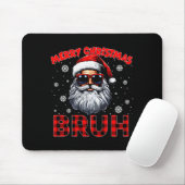 Merry Christmas Bruh Red Plaid Funny Santa Claus M Muismat (Met muis)