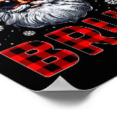 Merry Christmas Bruh Red Plaid Funny Santa Claus M Poster (Hoek)