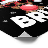 Merry Christmas Bruh Rendier Funny Xmas Tiener Kin Poster (Hoek)