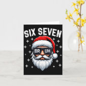 Merry Christmas Bruh Santa Face 67 Meme Funny Sayi Kaart (Gele Bloem)