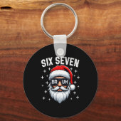Merry Christmas Bruh Santa Face 67 Meme Funny Sayi Sleutelhanger (Voorkant)