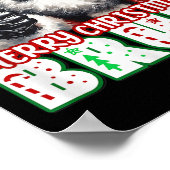 Merry Christmas Bruh Thumbs Up Chill Santa Claus F Poster (Hoek)